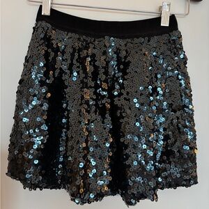 Juicy Couture Black Sequin Mini Skirt